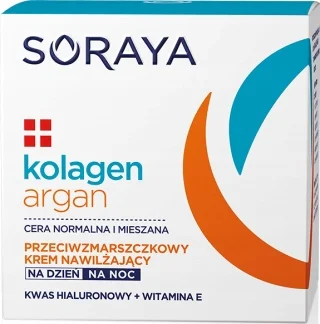 SORAYA KOLAGEN + ARGAN PRZECIWZMARSZCZKOWY KREM DO TWARZY NAWILŻAJĄCY 50ML