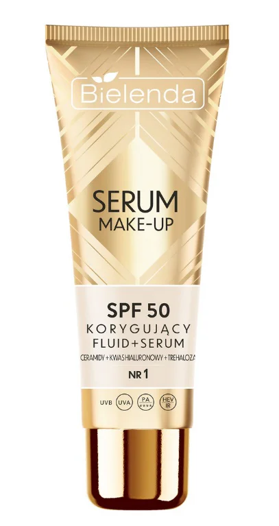 BIELENDA SERUM MAKE-UP KORYGUJĄCY FLUID+SERUM SPF50 NR.1 30G