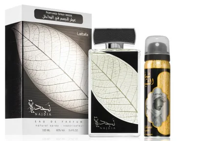 ZESTAW LATTAFA NAJDIA 100ML WODA PERFUMOWANA PERFUMY + DEZODORANT 50ML