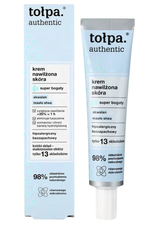 TOŁPA AUTHENTIC KREM GŁĘBOKO NAWILŻAJĄCY MASŁO SHEA DO TWARZY REGENERUJĄCY 40ML