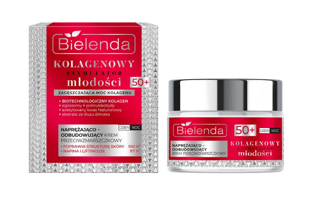 BIELENDA KOLAGENOWY STYMULATOR KREM 50+ DO TWARZY 50ML NAPRĘŻAJĄCY