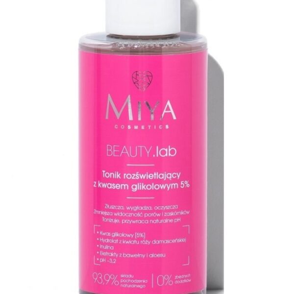 MIYA BEAUTY.LAB TONIK DO TWARZY ROZŚWIETLAJĄCY Z KWASEM GLIKOLOWYM 5% 150ML