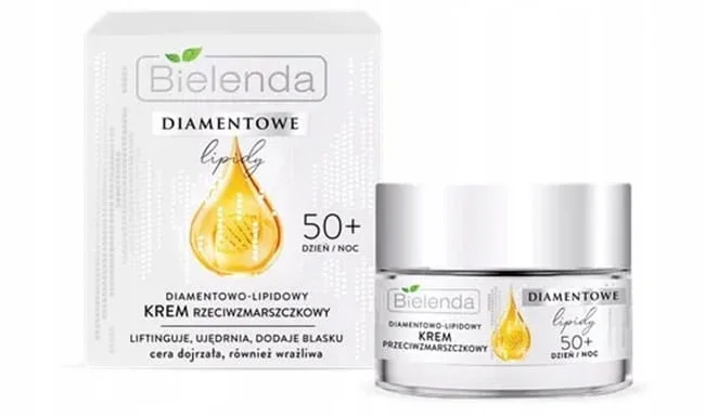 BIELENDA DIAMENTOWE LIPIDY KREM PRZECIWZMARSZCZKOWY DO TWARZY 50+ 50ML