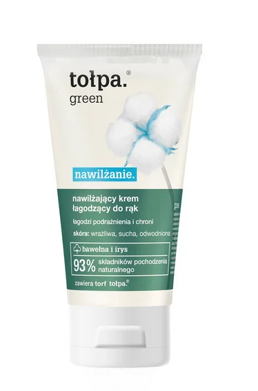 TOŁPA GREEN NAWILŻAJĄCY KREM CHRONIĄCY DO RĄK ŁAGODZĄCY PODRAŻNIENIA 75ML