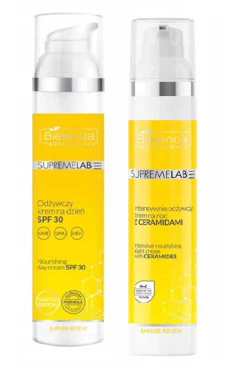 Bielenda Zestaw Kremów Z Ceramidami: Krem Na Noc + Dzień SPF 30, 2x100 Ml