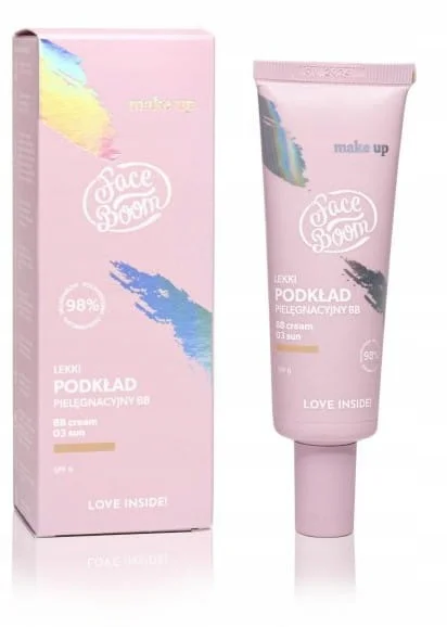 BIELENDA FACEBOOM MAKE UP LEKKI PODKŁAD 03 SUN 30ML