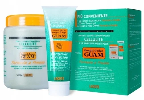 ZESTAW GUAM BŁOTO NA NACZYNKA 1KG +ŻEL WYSZCZUPLAJĄCY DO CIAŁA