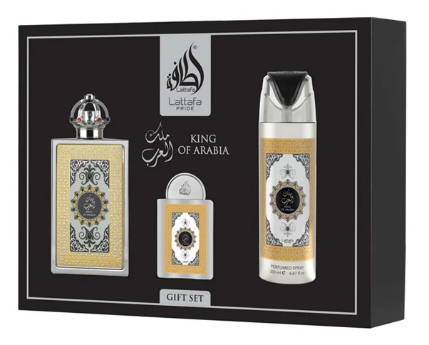 ZESTAW LATTAFA KING OF ARABIA WODA PERFUMOWANA 100ML+ 20ML SPRAY 200ML