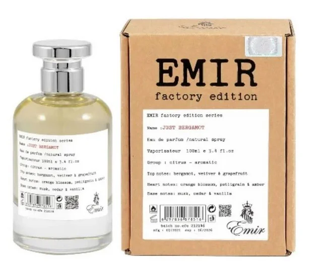 Paris Corner Emir Factory Edit Just Bergamot 100ml Woda Perfumowana Unisex