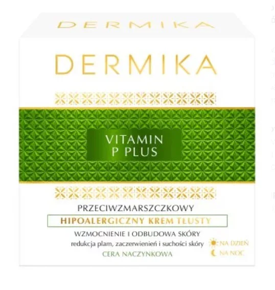 DERMIKA VITAMIN P PLUS KREM TŁUSTY NA DZIEŃ I NA NOC 50ML HIPOALERGICZNY