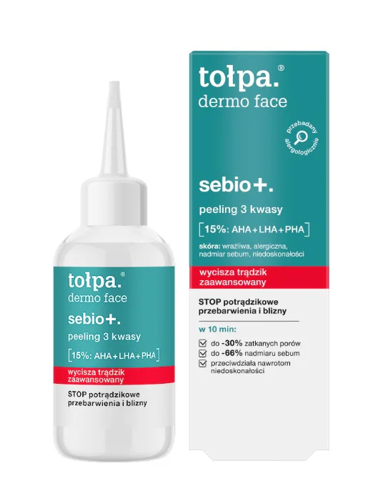Tołpa Dermo Face Sebio Oczyszczający Peeling Do Twarzy 3 Kwasy 50ml