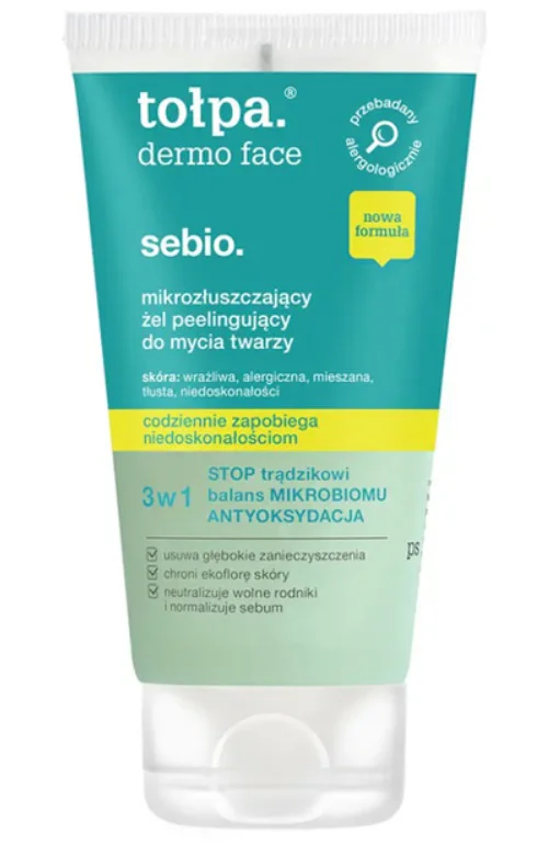 Tołpa Dermo Face Sebio Żel Mikrozłuszczający Do Twarzy Peelingujący 150ml