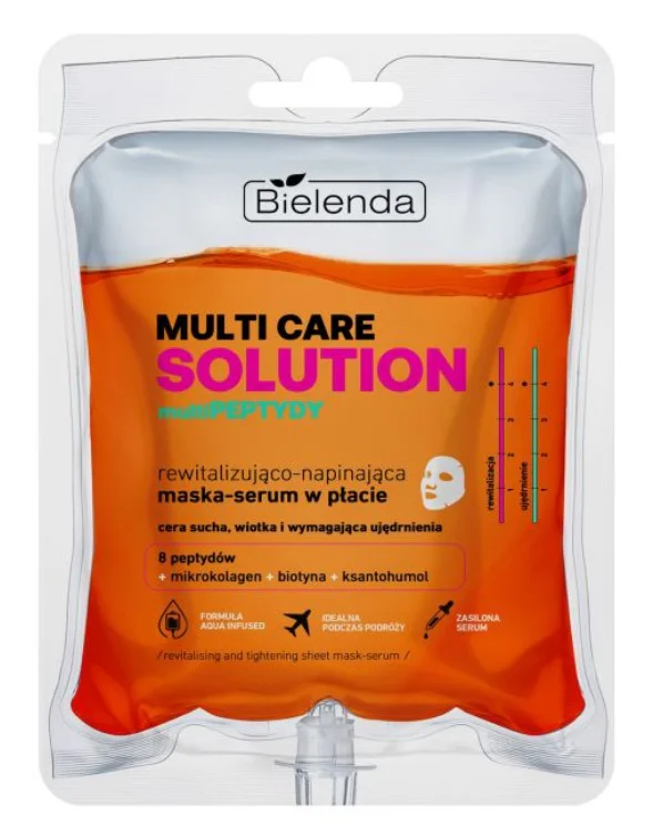 Bielenda Multi Care Rewitalizująco-napinająca Maska-serum W Płacie 1szt