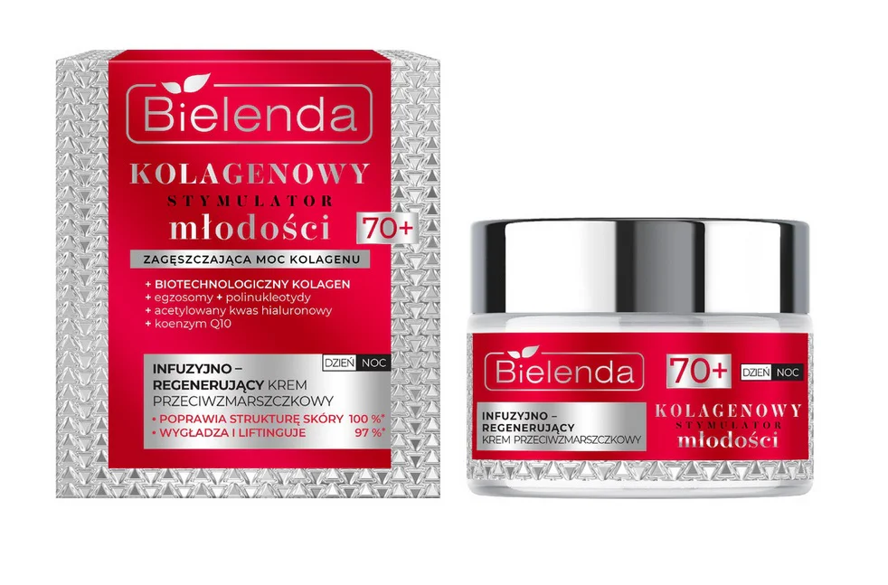 BIELENDA KOLAGENOWY STYMULATOR KREM 70+ DO TWARZY 50ML REGENERUJĄCY