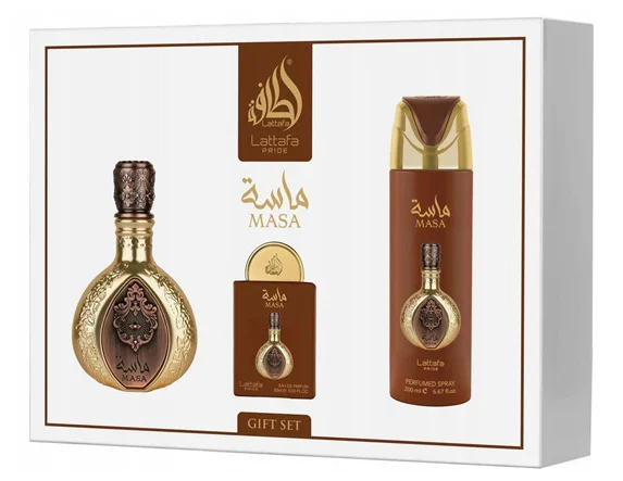 Zestaw Lattafa Masa 100ml Woda Perfumowana 20ml EDP Dezodorant 200ml