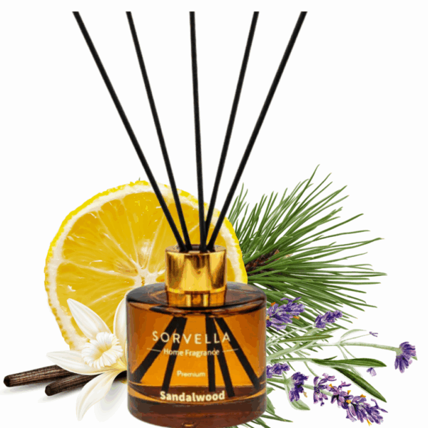 SORVELLA Ekskluzywny Dyfuzor Zapachowy Sandalwood 120ml - Luksusowy Aromat