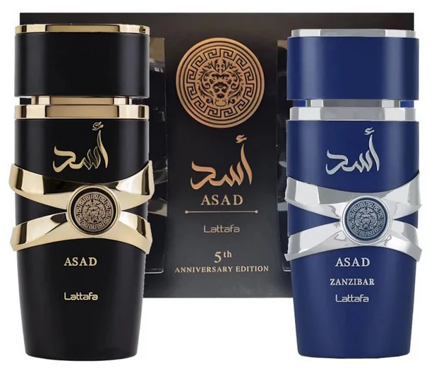 ZESTAW LATTAFA ASAD + ASAD ZANZIBAR 2x 100ML WODA PERF. PERFUMY MĘSKIE