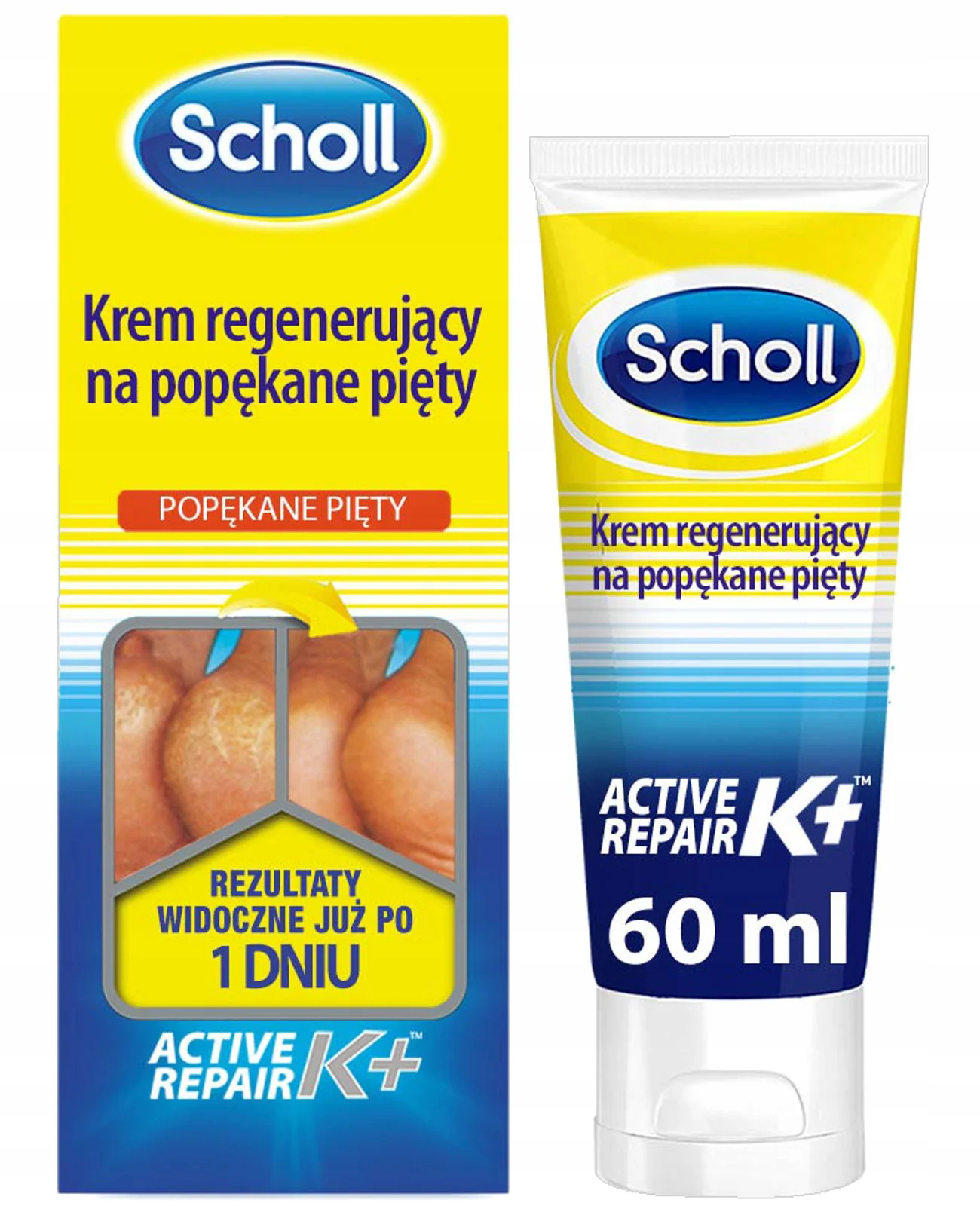 Scholl Active Repair K+ krem na pękające pięty 60ml popękane pięty