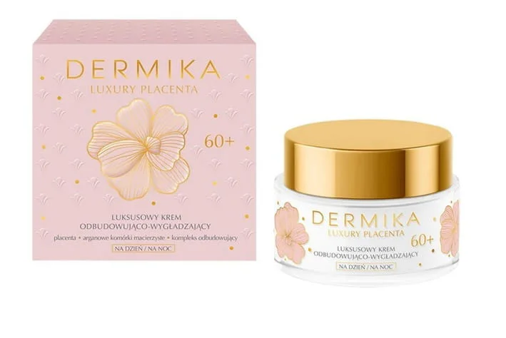 DERMIKA LUXURY PLACENTA KREM DO TWARZY ODBUDOWUJĄCY WYGŁADZAJĄCY 60+ 50ML