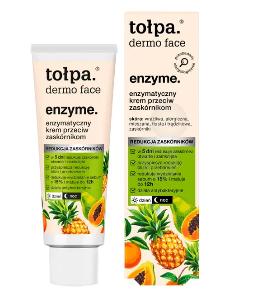 TOŁPA DERMO FACE ENZYMATYCZNY KREM DO TWARZY PRZECIW ZASKÓRNIKOM 40ML