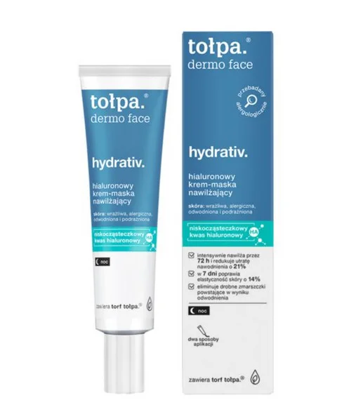 TOŁPA DERMO FACE HYDRATIV MASKA KREM DO TWARZY NA NOC NAWILŻAJĄCY 40ML
