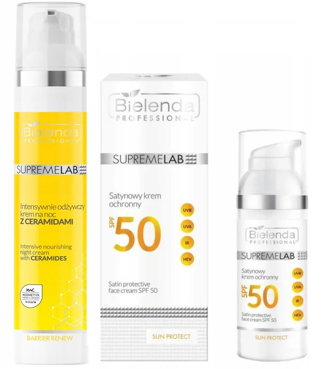 Bielenda Krem Z Ceramidami Na Noc 100ml+bielenda Satynowy Krem Ochronny50ml