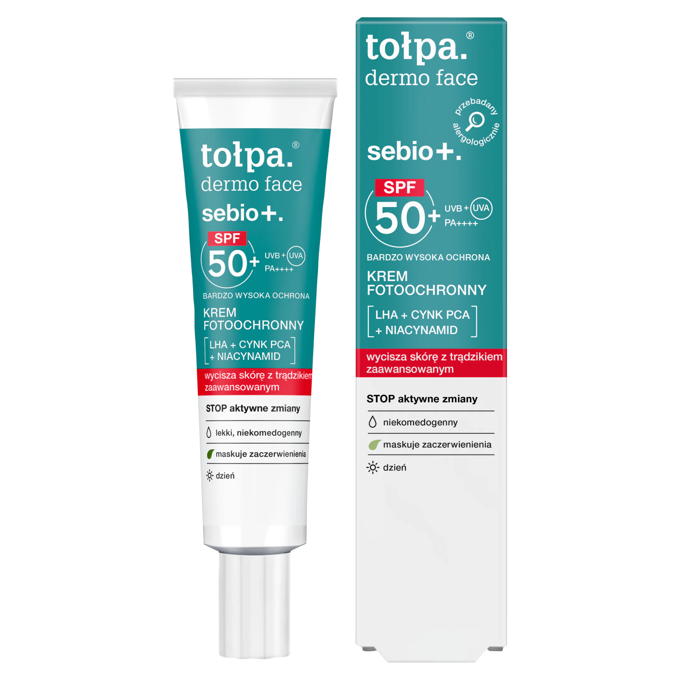 TOŁPA DERMO FACE SEBIO+ SPF 50+ KREM DO TWARZY FOTOOCHRONNY 40ML