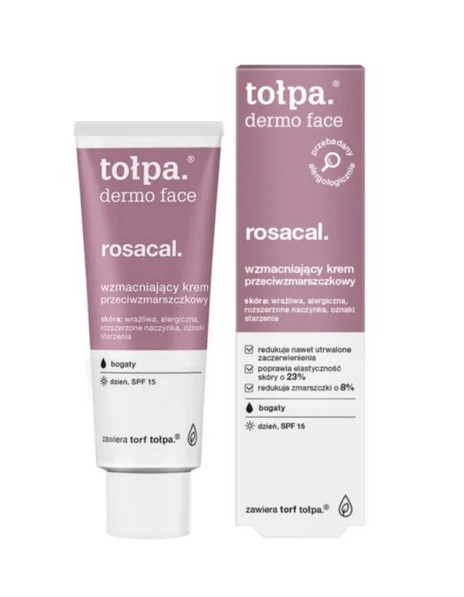 TOŁPA ROSACAL PRZECIWZMARSZCZKOWY KREM WZMACNIAJĄCY DO TWARZY SPF15 40ML