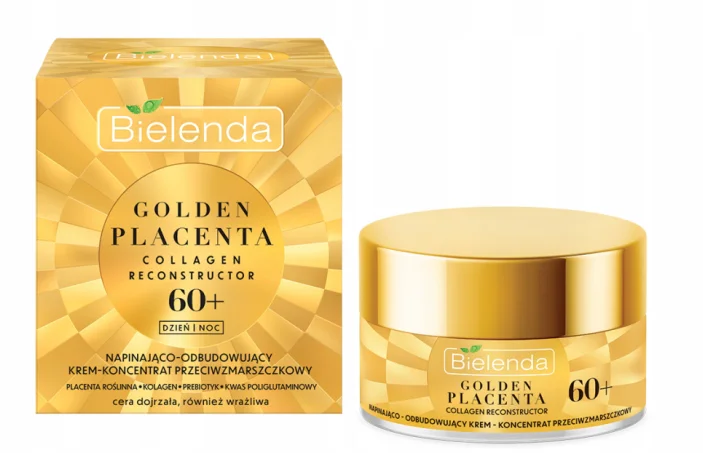BIELENDA GOLDEN PLACENTA KREM PRZECIWZMARSZCZKOWY DO TWARZY 60+ 50ML