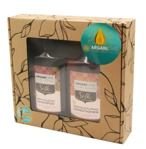 Zestaw Arganicare Silk Szampon Rozplątujący Z Jedwabiem + Odżywka Do Włosów
