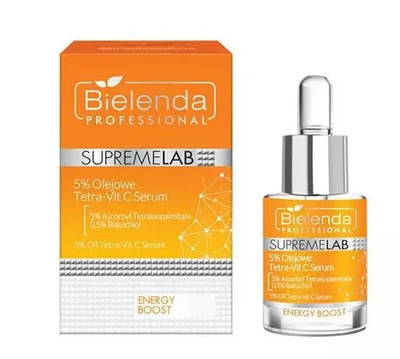 Bielenda Supremelab 5% Olejowe Tetra-vit C Serum Do Twarzy 15ml