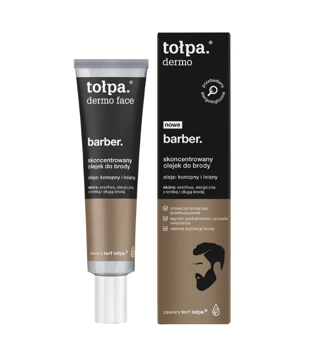 Tołpa Men Barber Żelowy Olejek Wygładzający Do Brody Wzmacniający 40ml