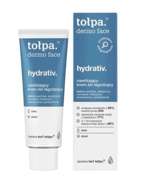 TOŁPA DERMO FACE HYDRATIV NAWILŻAJĄCY KREM ŻEL DO TWARZY ŁAGODZĄCY 40ML