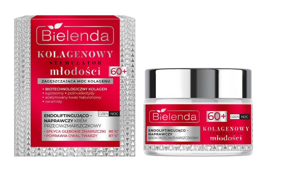 BIELENDA KOLAGENOWY STYMULATOR KREM 60+ DO TWARZY 50ML NAPRAWCZY