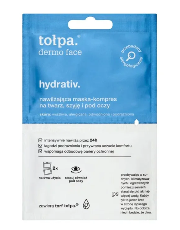 Tołpa Dermo Face Hydrativ Maska Do Twarzy Hialuronowa Saszetka 2x 6ml