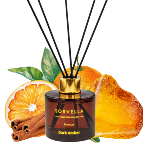 Dyfuzor Zapachowy Sorvella Dark Amber 120ml Energetyzujący Aromat, Bursztyn