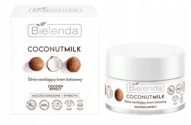 Bielenda Coconut Milk Nawilżający Krem Kokosowy Do Twarzy 50ml