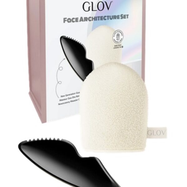 ZESTAW GLOV MASAŻER GUA SHA+ RĘKAWICZKI DO DEMAKIJAŻU I OCZYSZCZANIA TWARZY