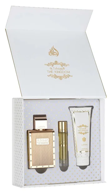 Zestaw Lattafa The Kingdom For Man 100ml EDP 12mledp Żel Pod Prysznic 100ml