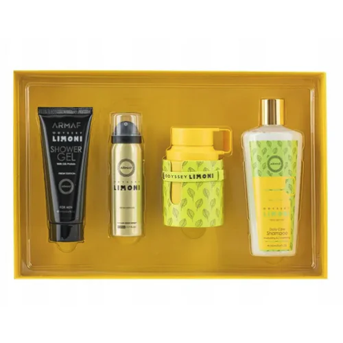 Zestaw Armaf Odyssey Limoni 100ml Woda Perfumowana Body Spray Żel Szampon
