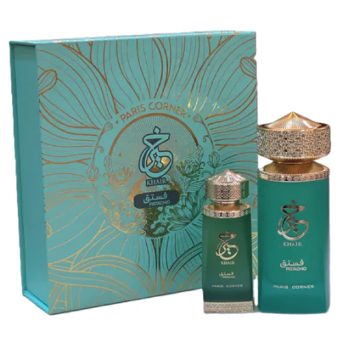 Zestaw Paris Corner Khair Pistachio 100ml EDP 25mlolejek Perfumowany Unisex