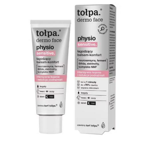TOŁPA DERMO FACE PHYSIO SENSITIVE ŁAGODZĄCY BALSAM-KOMFORT DO TWARZY 40ML