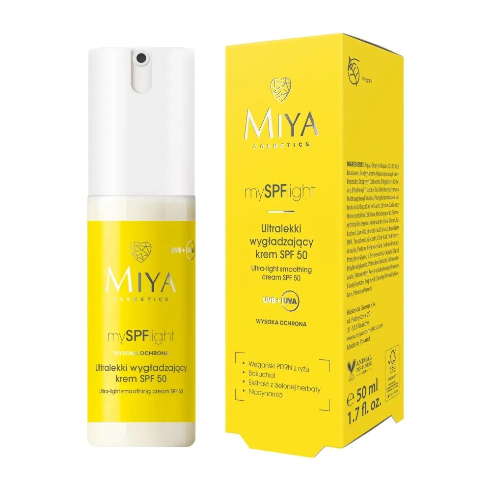 Miya Myspflight Ultralekki Wygładzający Krem Do Twarzy Pdrn SPF50