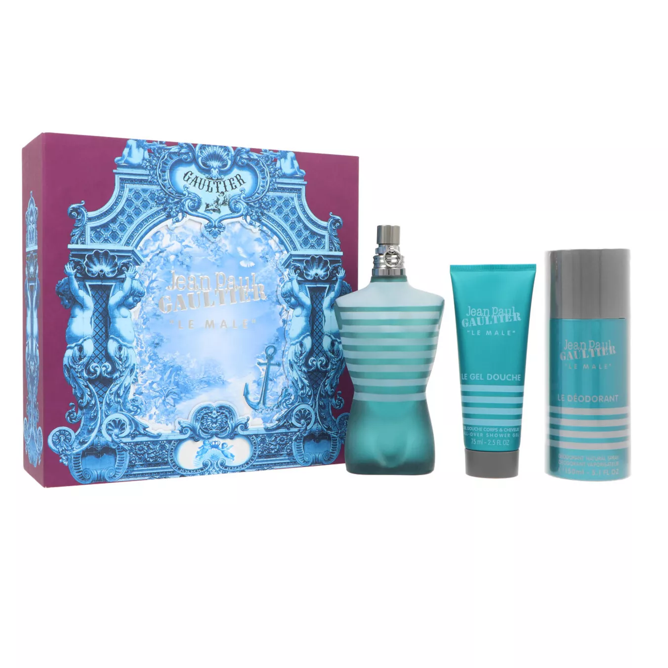 ZESTAW JEAN PAUL GAULTIER LE MALE EDT 125ML SHOWER GEL 75ML DEODORANT 150ML
