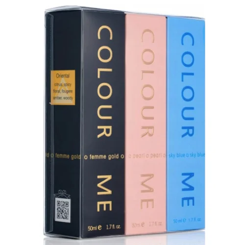 ZESTAW MILTON LLOYD COLOUR ME GOLD PEARL SKY BLUE 3X50ML DLA KOBIET