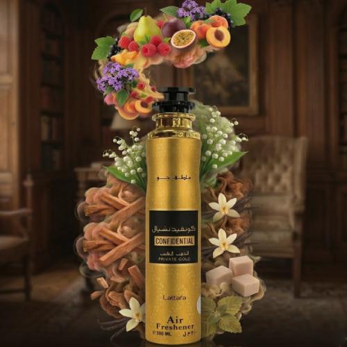 Lattafa Confidential Private Gold Odświeżacz Powietrza 300ml