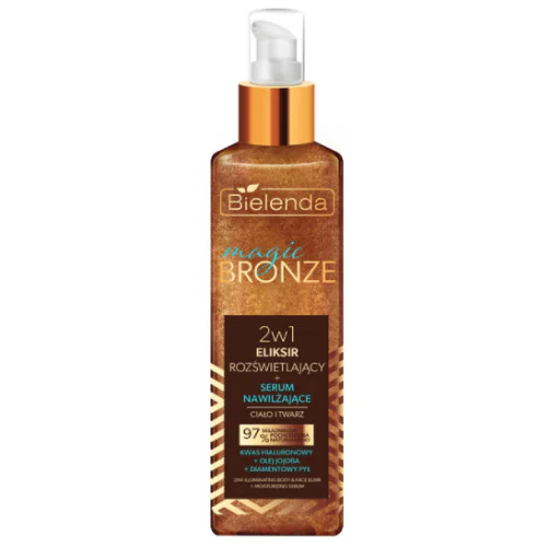 Bielenda Magic Bronze Eliksir Rozświetlający + Serum Nawilżające 2w1 150ml