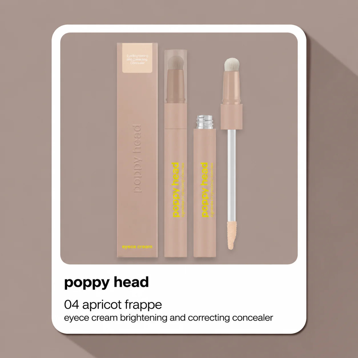 Poppy Head Eyece Cream Brightening And Correcting Concealer 04 Apricot Frappe 3,7 g - rozświetlająco-korygujący korektor pod oczy