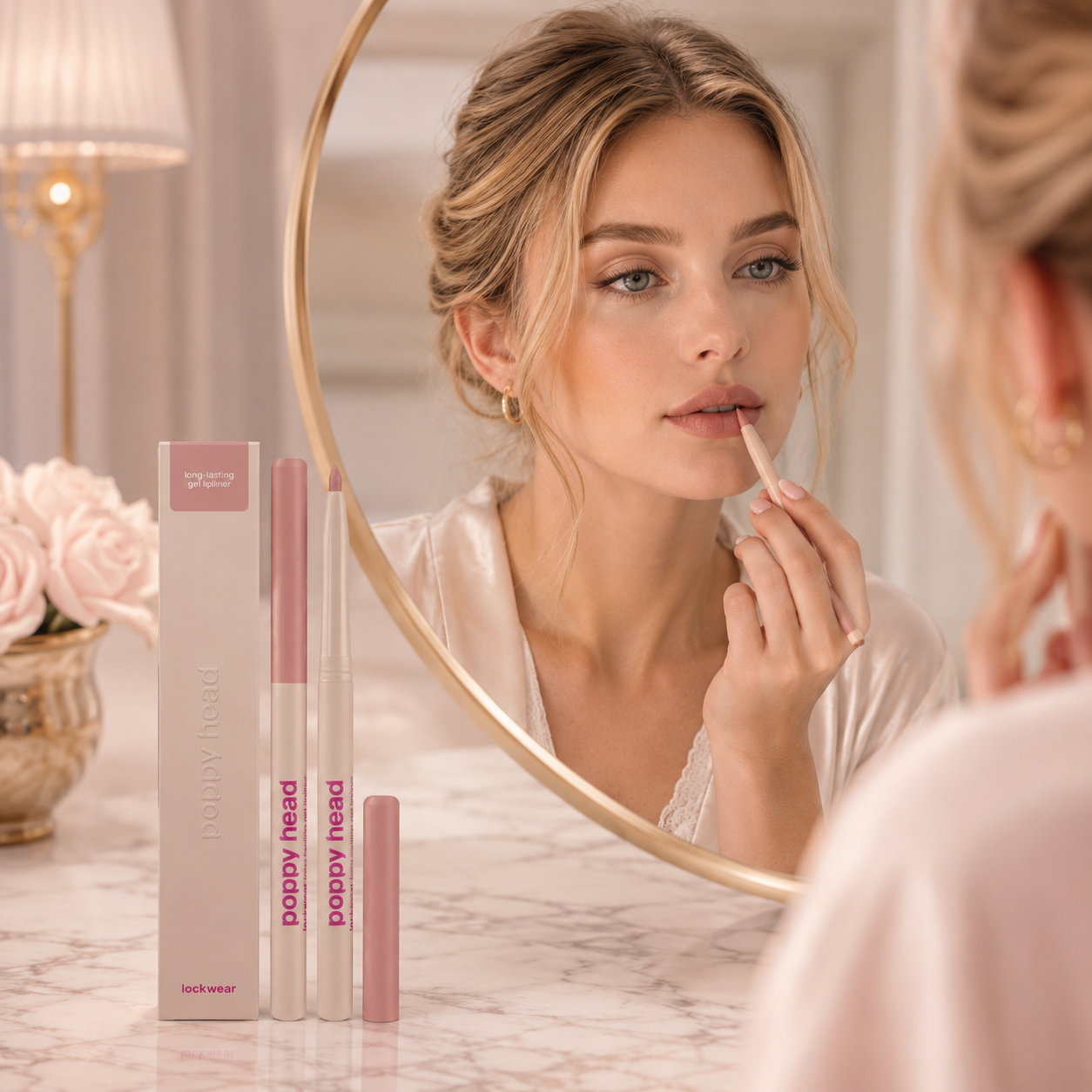 Poppy Head Lockwear Long-Lasting Gel Lipliner 03 Nude Alarm 0,6 g żelowa konturówka do ust
