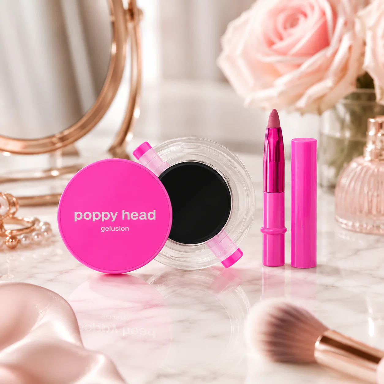 Poppy Head Gelusion Eyeliner 01 Darkspell 5 g eyeliner w żelu z pędzelkiem czarny